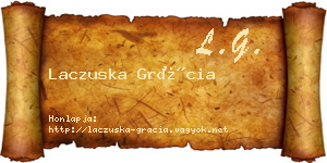 Laczuska Grácia névjegykártya